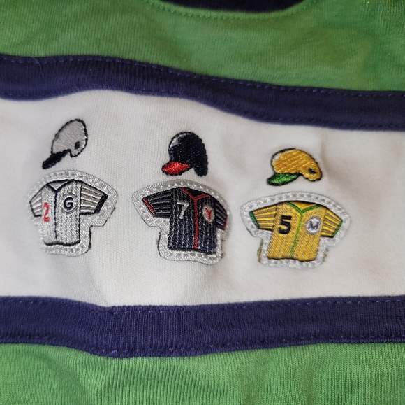 ⚾️ Vintage Gymboree Green Baseball Themed Cotton Onesie - Picture 2 of 4